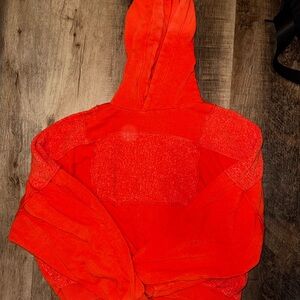 Orange Aerie Patchwork Hoodie